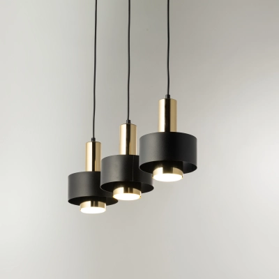 RIF LUX 3 czarny/złoty Lampa wisząca 40720 Sigma
