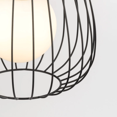 BELL 1 S Lampa wisząca czarny/srebrny 40722 Sigma