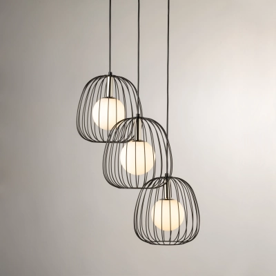 BELL 3 Lampa wisząca czarny/srebrny 40725 Sigma