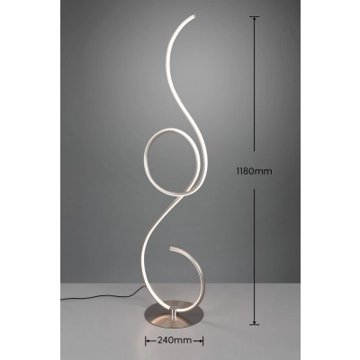 lafabryka.pl Lampa podłogowa LED nikiel JIVE 423410107 TRIO