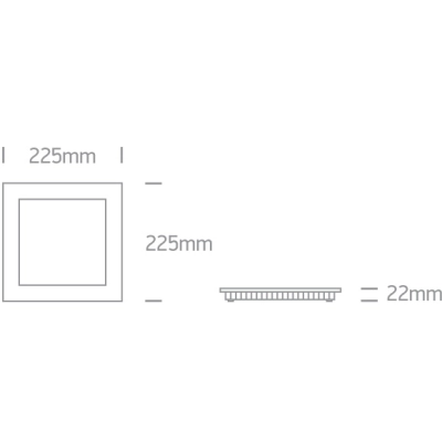 WHITE CCTV 22W IP20 230V 50122FA/W/V ONE LIGHT