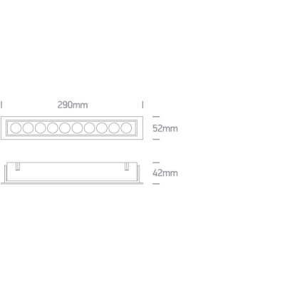 Oprawa podtynkowa The Mirror Adjustable Boxes 51024H/B/W ONE LIGHT