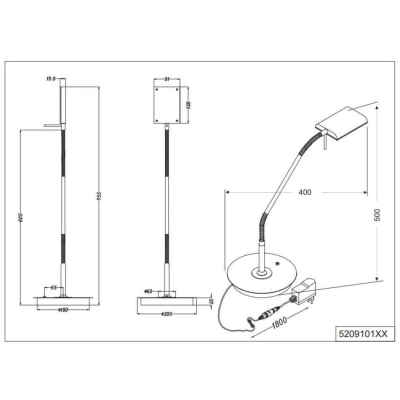 Lampa stołowa BERGAMO – 520910108 TRIO