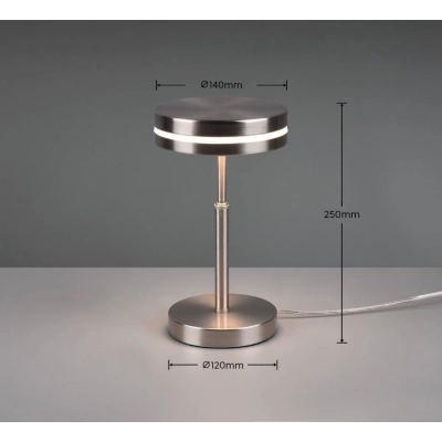 lafabryka.pl Lampa stołowa LED nikiel FRANKLIN 526510107 TRIO