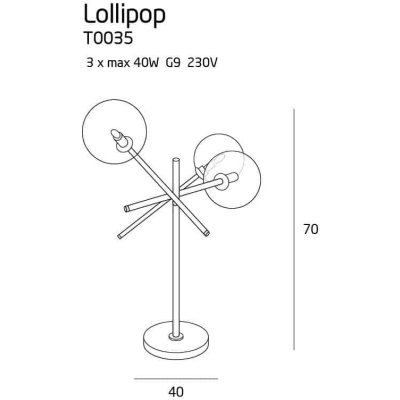Lollipop lampa stołowa T0035 MaxLight