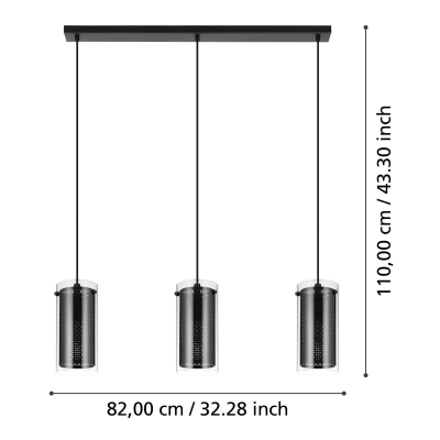 PINTO TEXTIL 1 Lampa wisząca 900342 EGLO