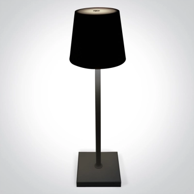 BLACK 3,5W WW TABLE LAMP RECHARGEABLE USB SOCKET IP54 DIMMABLE 61082/B ONE LIGHT