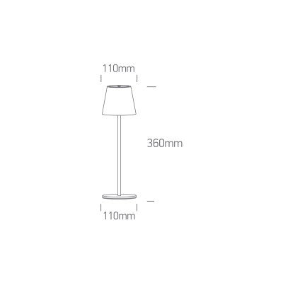 WHITE 3,5W WW TABLE LAMP RECHARGEABLE USB IP54 DIMMABLE 61082B/W/W ONE LIGHT
