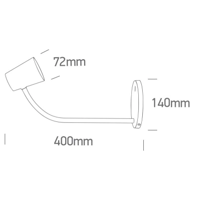 WHITE TABLE LAMP GU10 10W EU PLUG 61110A/W ONE LIGHT