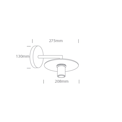 Dekoracyjna oprawa ścienna Calvi 62120A/BBS One Light