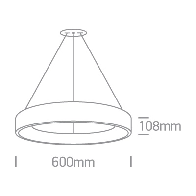WHITE PENDANT LED 42W CCTV IP20 230V 62142NB/W/V ONE LIGHT