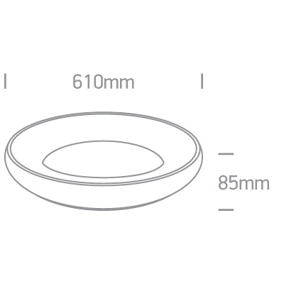 The LED Decorative Plafon 62144N/BGL/W 50W/3000K ONE LIGHT