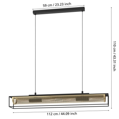 NOHALES Lampa wisząca 43788 EGLO