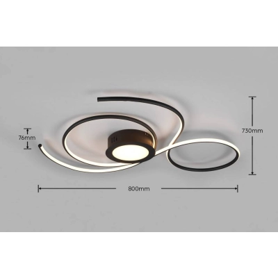lafabryka.pl Lampa sufitowa LED czarna JIVE 623419232 TRIO