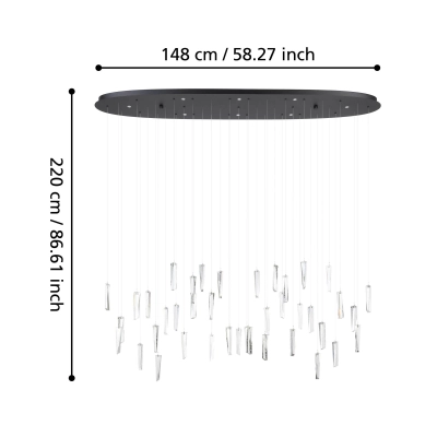SARDENARA Lampa wisząca 390349 EGLO
