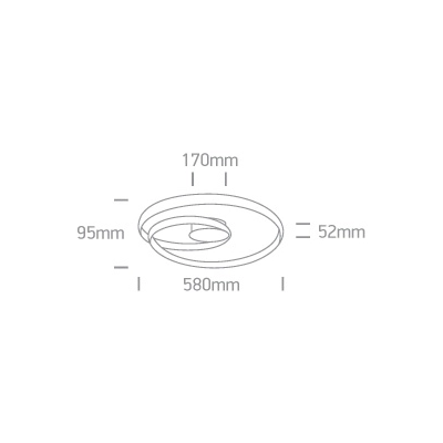 Plafon The Swirl Range 63066/W ONE LIGHT