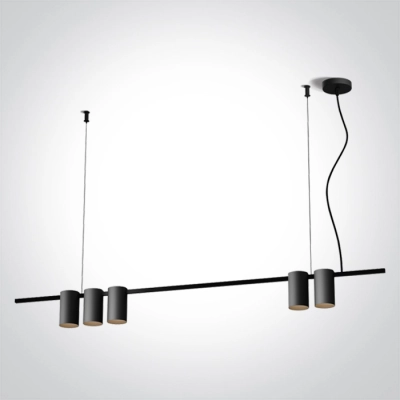 BLACK PENDANT GU10 5x7W IP20 100-240V 63146A/B ONE LIGHT