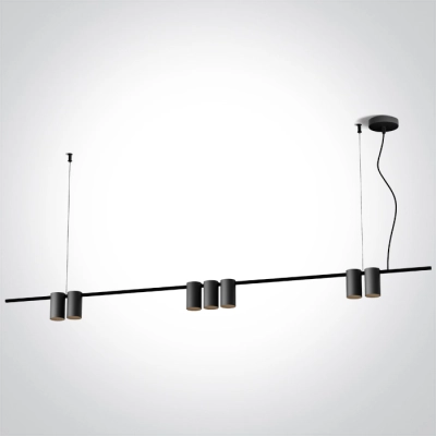 BLACK PENDANT GU10 7x7W IP20 100-240V 63146B/B ONE LIGHT