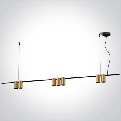BRUSHED BRASS PENDANT GU10 7x7W IP20 100-240V 63146B/BBS ONE LIGHT