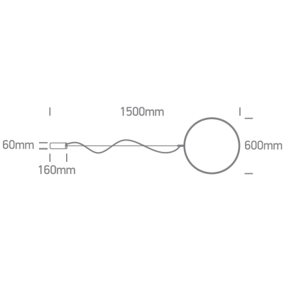 BLACK RING 60cm 30W WW IP20 230V DIMMABLE 63152B/B/W ONE LIGHT
