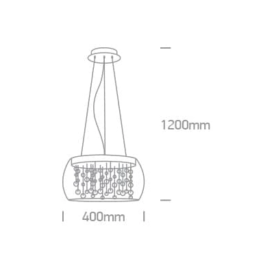 lafabryka.pl Fotoni Z 63166P dekoracyjna chromowana oprawa wisząca G9 5x9W 100-240V ONE LIGHT