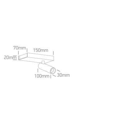 BLACK 5W WW IP20 230V 65004A/B/W ONE LIGHT
