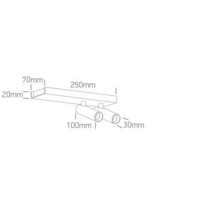 BLACK 2x5W WW IP20 230V 65004B/B/W ONE LIGHT