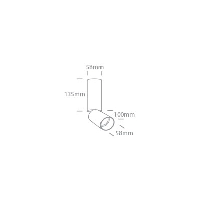 65105EA/B BLACK GU10 10w DARK LIGHT One Light