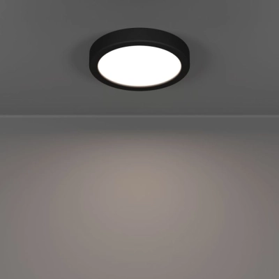 FUEVA 6 Plafon LED 7,5W 2700/4000/6500K czarny okrągły / oprawa natynkowa 901297 EGLO