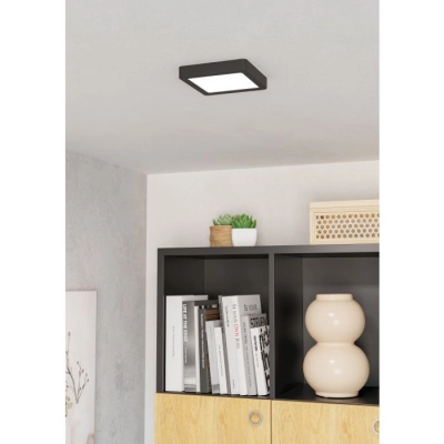 FUEVA 6 Plafon LED 7W 2700/4000/6500K czarny kwadratowy / oprawa natynkowa 901302 EGLO