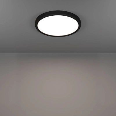FUEVA 6 Plafon LED 14,2W 2700/4000/6500K IP44 czarny okrągły / oprawa natynkowa 901326 EGLO