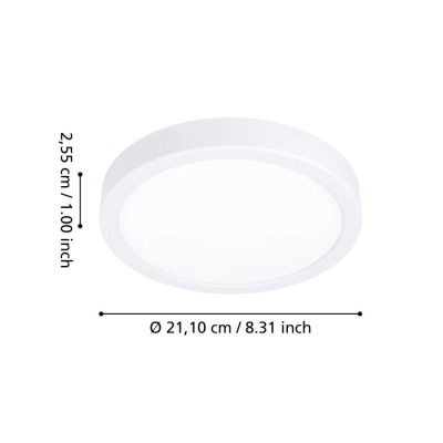 FUEVA 6-Z Plafon LED 11,2W RGB+TW IP44 biały okrągły / oprawa natynkowa 901376 EGLO