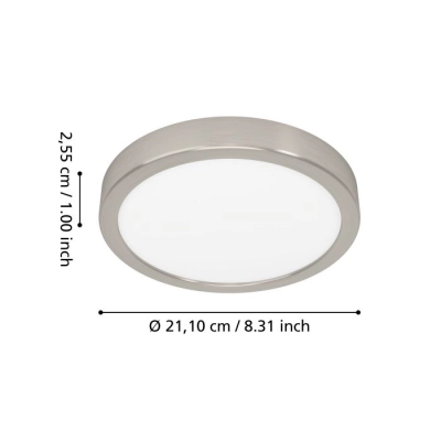 FUEVA 6-Z Plafon LED 11,2W RGB+TW IP44 nikiel mat okrągły / oprawa natynkowa 901381 EGLO