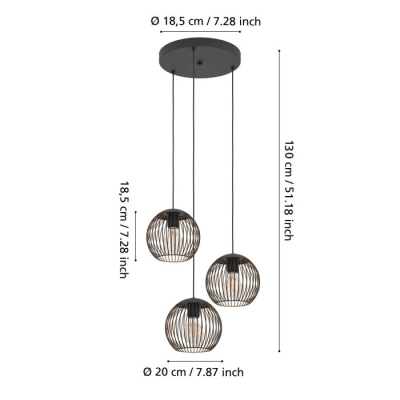 ALMANZORA Lampa wisząca 901871 EGLO