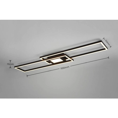 lafabryka.pl Lampa sufitowa LED czarna GANADO 670710532 TRIO