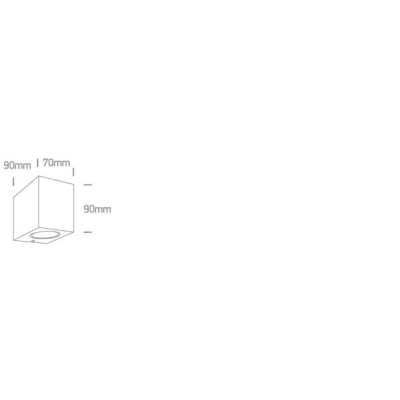 The GU10 Outdoor Cube Lights ABS+PC ONE 67142H/W LIGHT