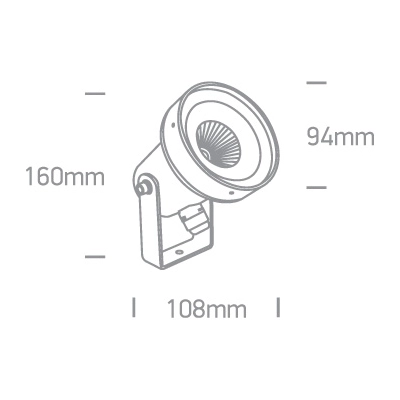 Reflektor The COB Garden Round Spots Die cast IP65 67196B/AN/W ONE LIGHT