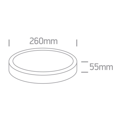 BLACK PLAFON 26W CCTV IP65 230V 26cm 67220A/B/V ONE LIGHT