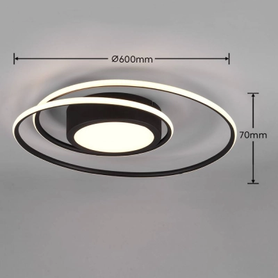 lafabryka.pl Lampa sufitowa LED czarna YAVA 672310232 TRIO