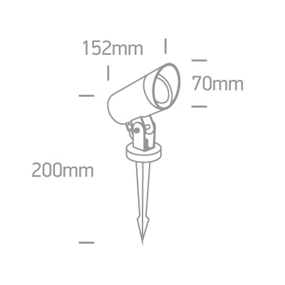 Reflektor GU10 Garden Spots IP65 67464G/B ONE LIGHT