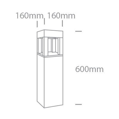 lafabryka.pl Mateo 67506/AN/C słupek ogrodowy w kolorze antracytu LED 22W 230V 4000K IP65 60cm; ONE LIGHT