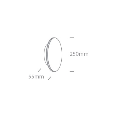 67532/B/W BLACK 15W WW IP65 230V TRIAC DIMMABLE DARK LIGHT One Light