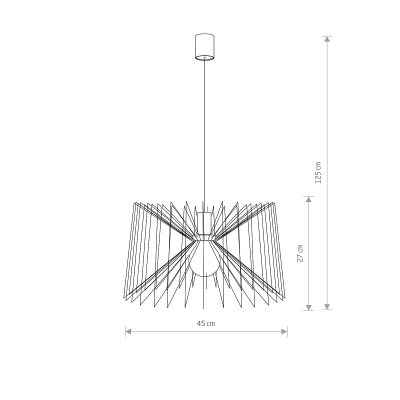 Lampa 1pł NESS BLACK 6768