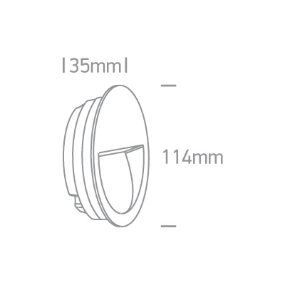 Oprawa wpuszczana Outdoor Dark Light Wall Recessed Die cast 68068/AN/W IP65 ONE LIGHT
