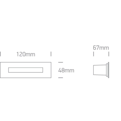 Oprawa wpuszczana Wall Recessed Pro Range 68072A/W IP65 ONE LIGHT