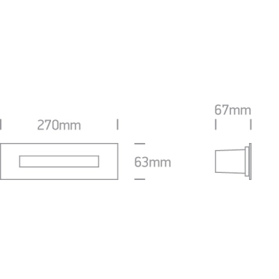 Oprawa wpuszczana Wall Recessed Pro Range 68072C/W IP65 ONE LIGHT