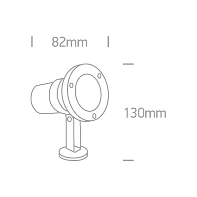 Reflektor Garden Spots Stainless steel IP65 7008A ONE LIGHT