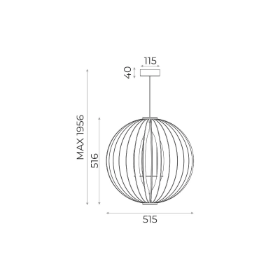 lafabryka.pl Lampa wisząca ORB 7510144 Zuma Line