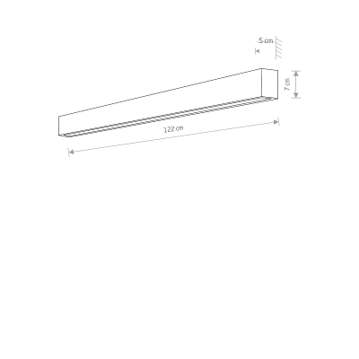 lafabryka.pl Kinkiet STRAIGHT LED L 7566 Nowodvorski