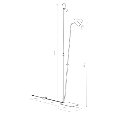 lafabryka.pl Lampa podłogowa MONO II FL BLACK 7708 Nowodvorski